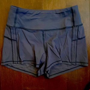 Lululemon high waisted running shorts, lavender colour. Size 2.